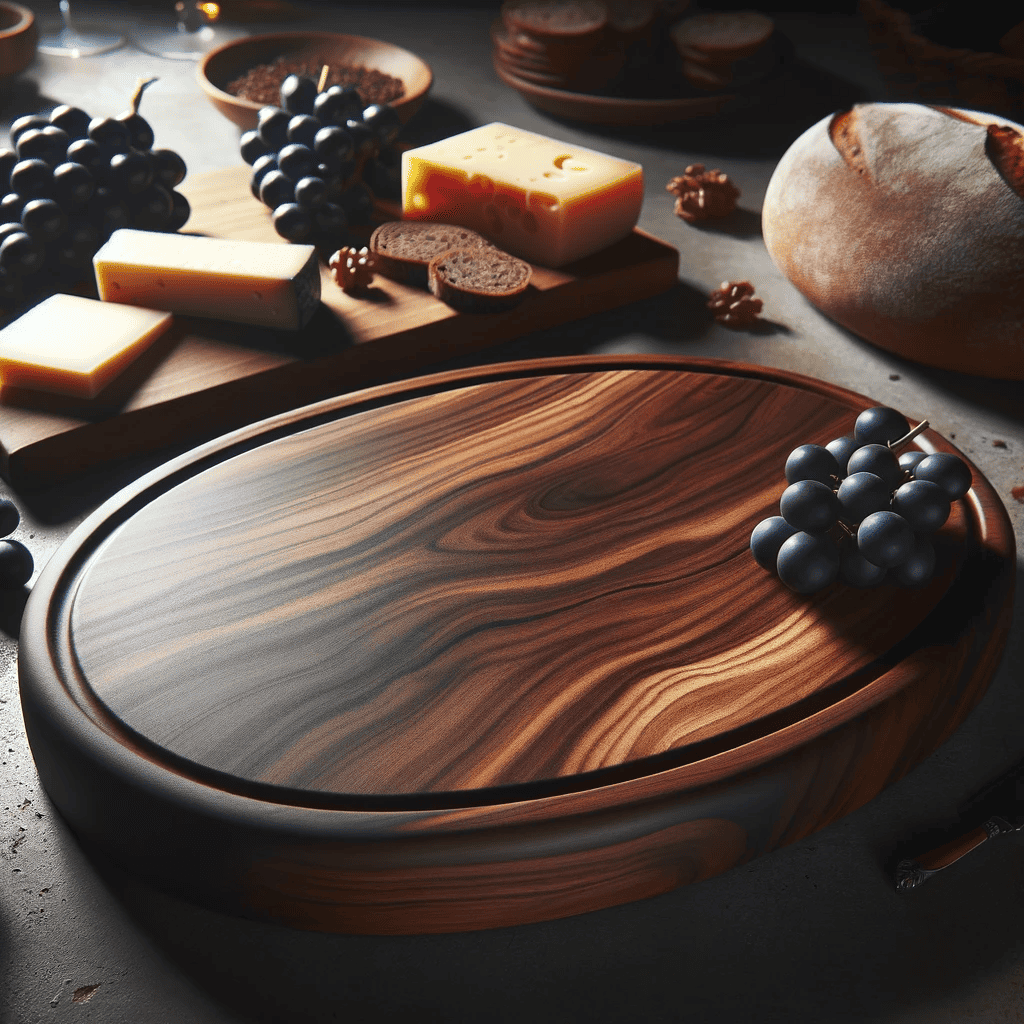 Dark Walnut Oval Cutting Board