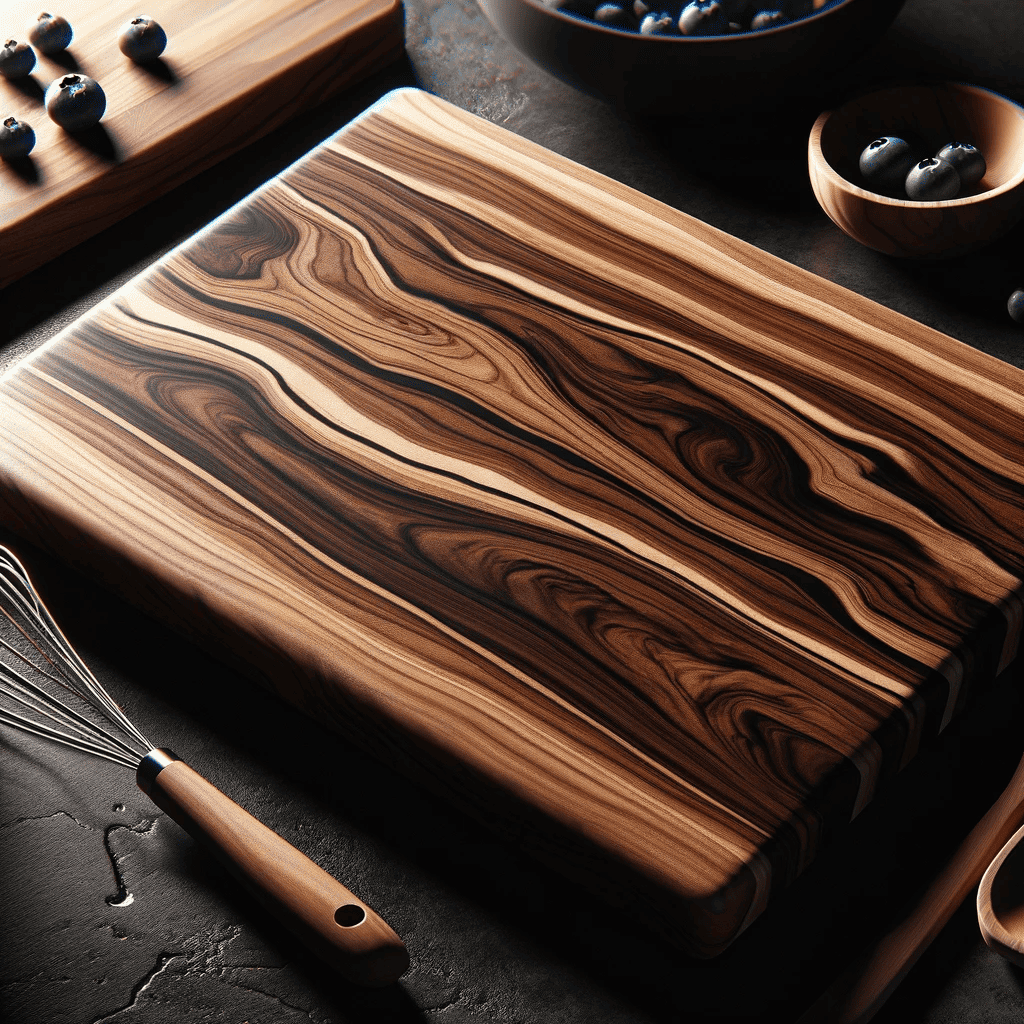 medium-dark wood cutting board