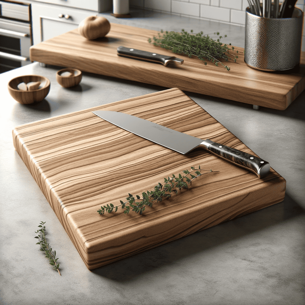 sanded beech wood cutting board