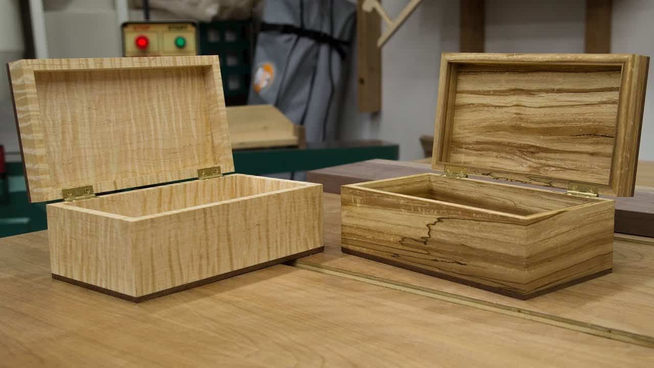 Curly Maple Gift Boxes with Walnut Inlays