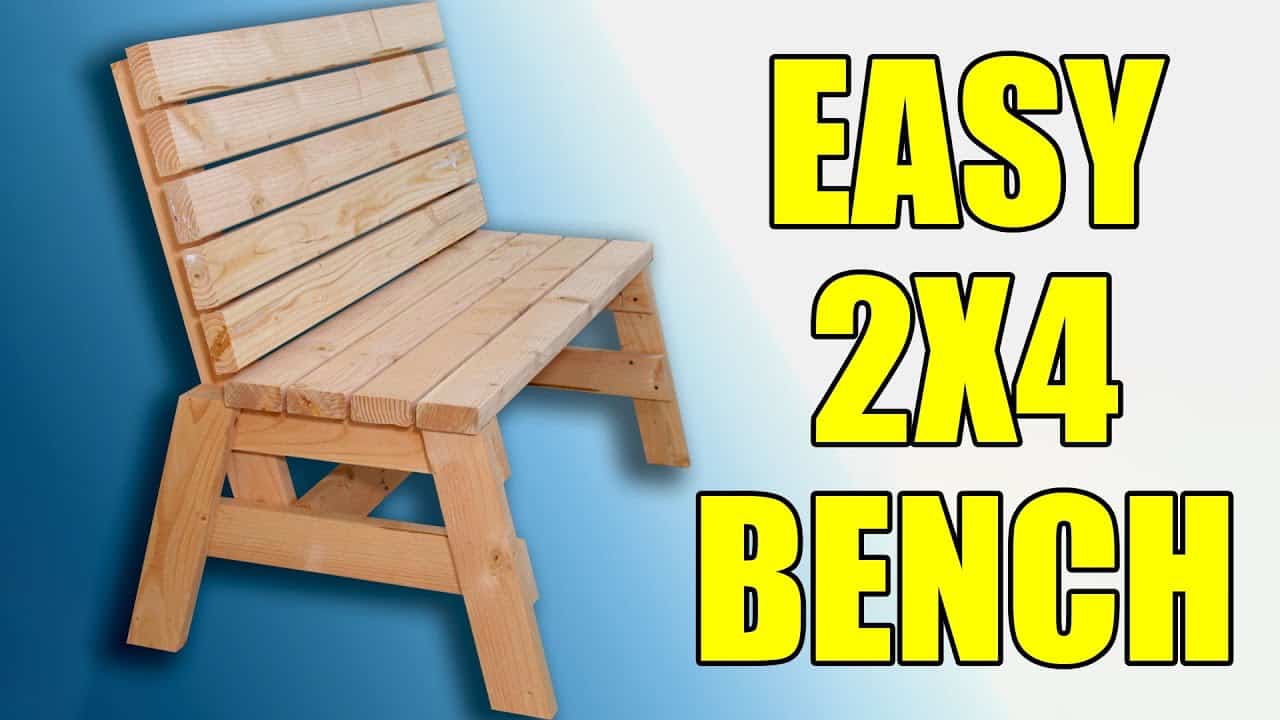 Comfortable Outdoor Sitting Bench Made from 2x4s