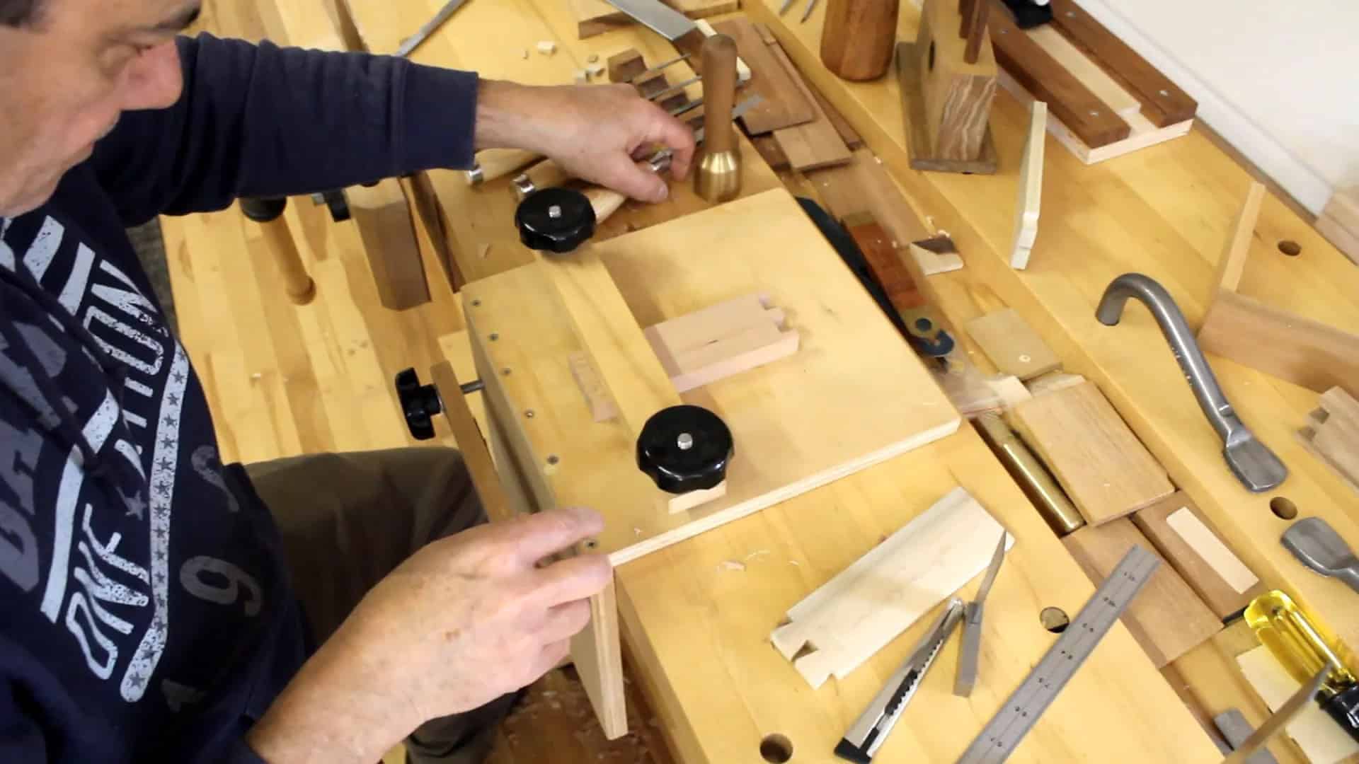 Chopping out the pin sockets