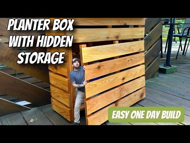 Cedar Planter Box with Hidden Storage