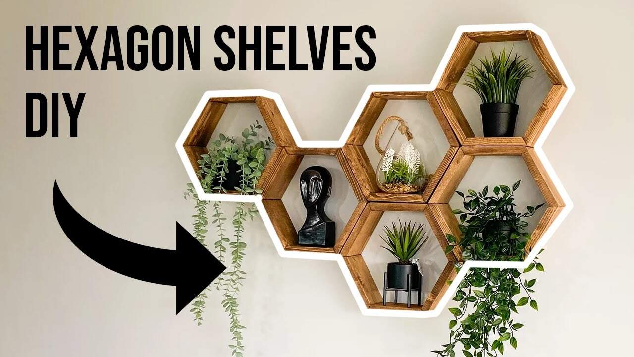 DIY Hexagon Shelves