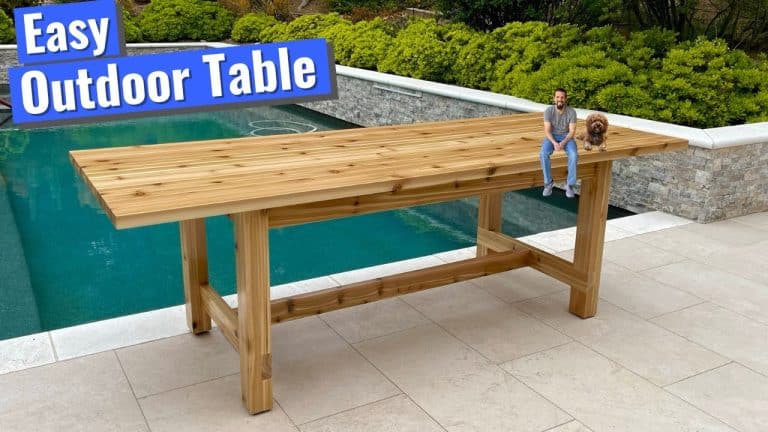 DIY Outdoor Table from Cedar Deck Boards
