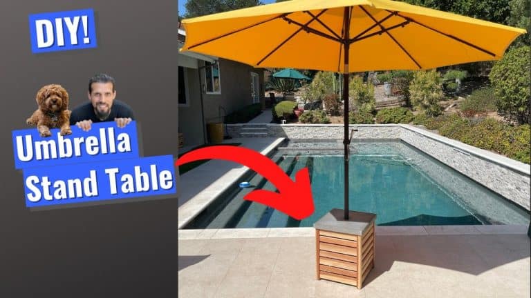 DIY Umbrella Stand Table for Outdoor Comfort