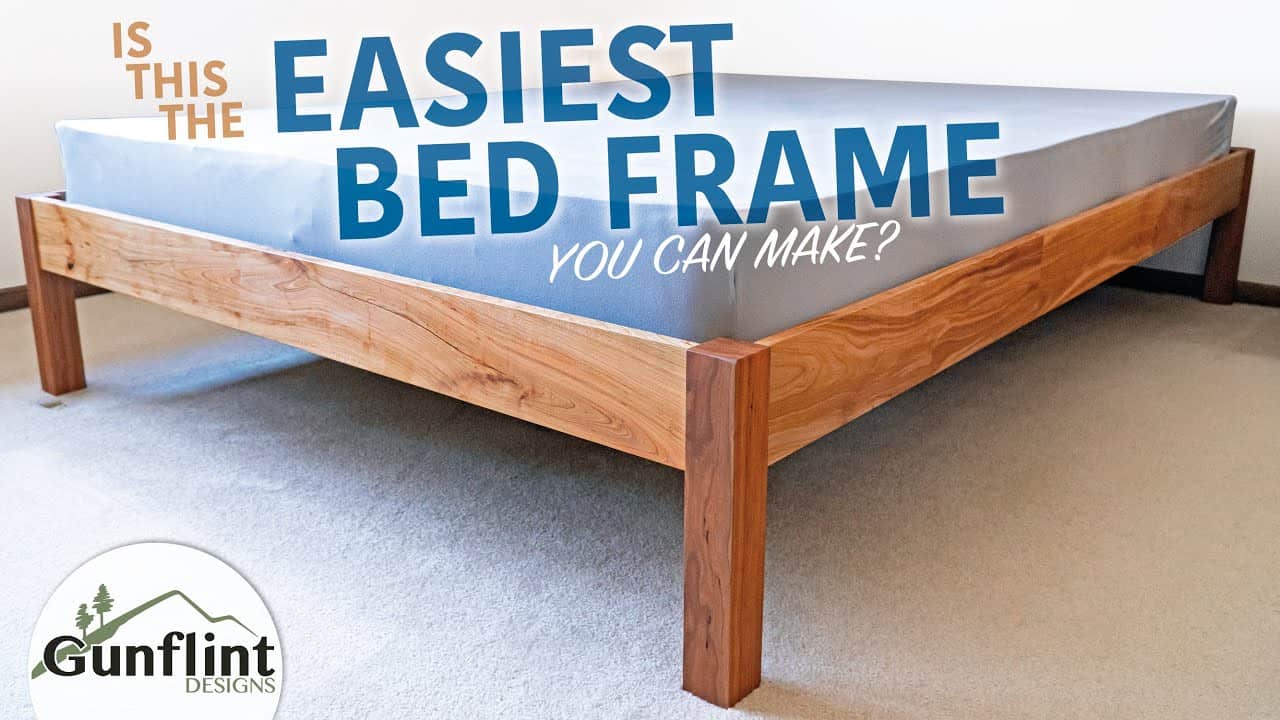 Simple Bed Frame Made with Clean Joinery