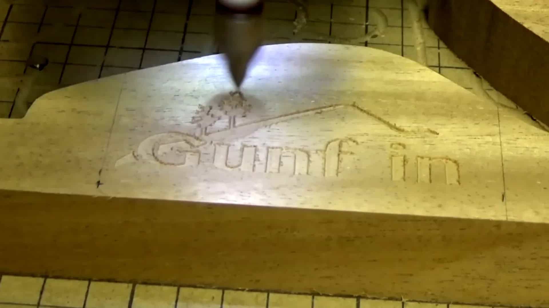 Engraving logos onto the push sticks