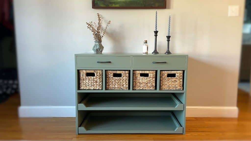 Custom Entryway Cabinet With Drawers And Cubbies