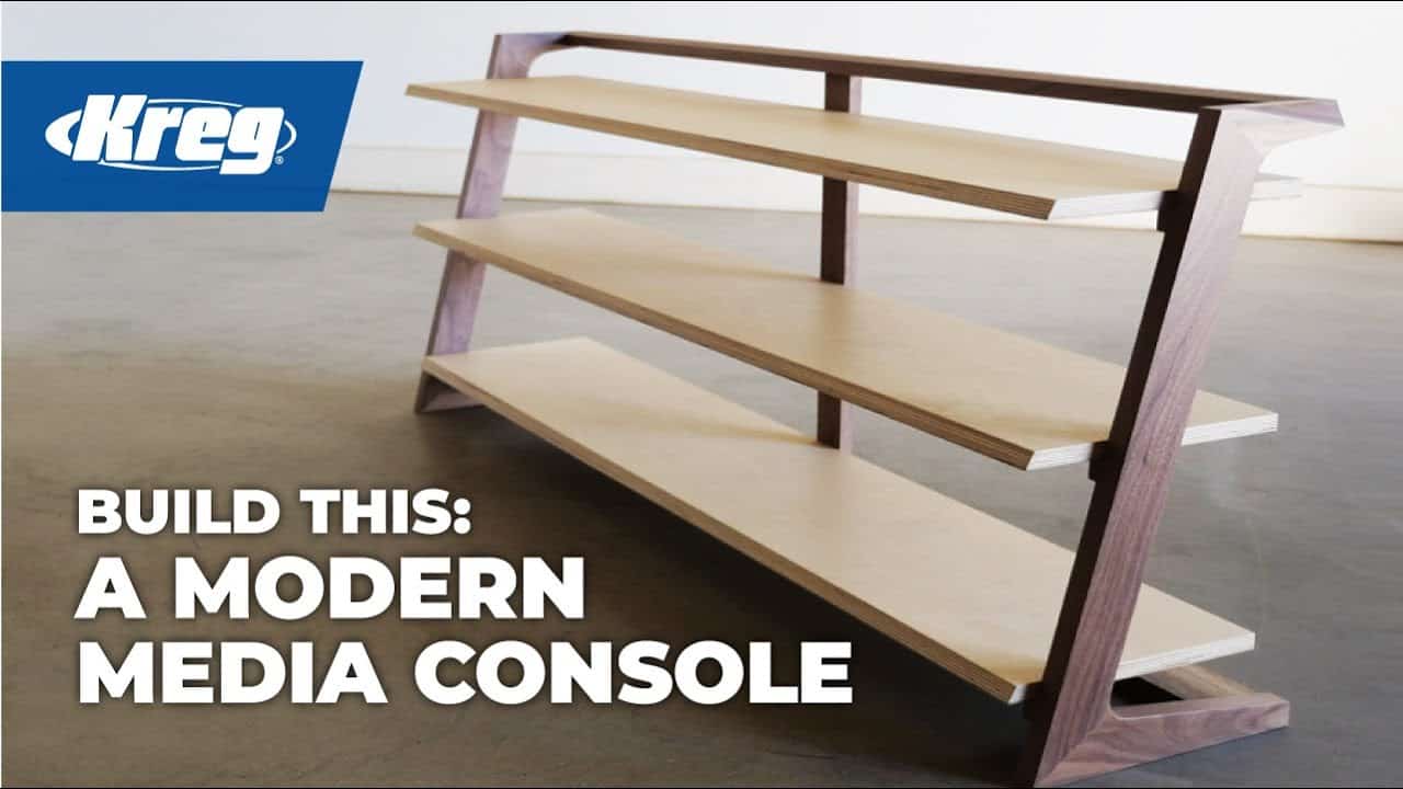 Building a Stylish Modern Media Console or Bookshelf