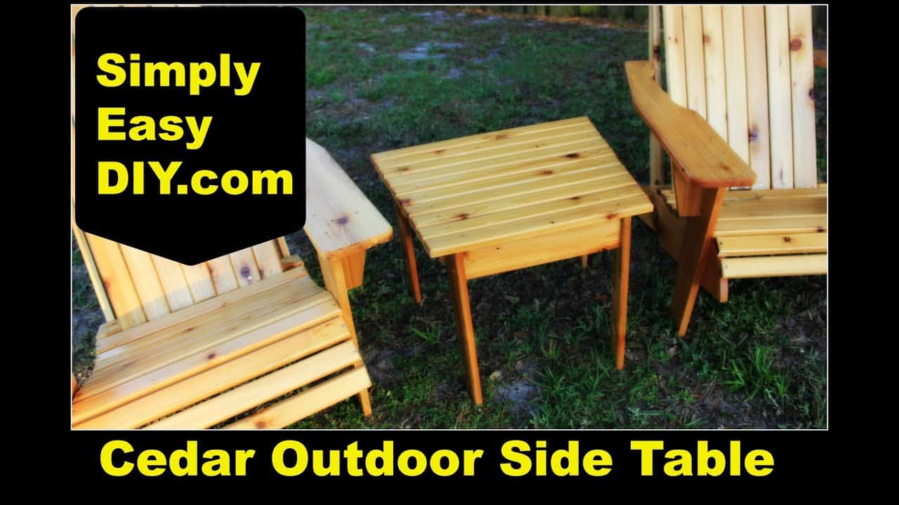 Build Your Own Cedar Adirondack Style Outdoor Side Table