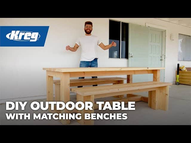 Build Your Own Outdoor Dining Table and Benches