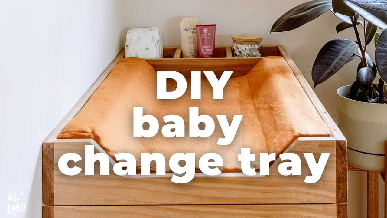 DIY Timber Baby Change Table Tray