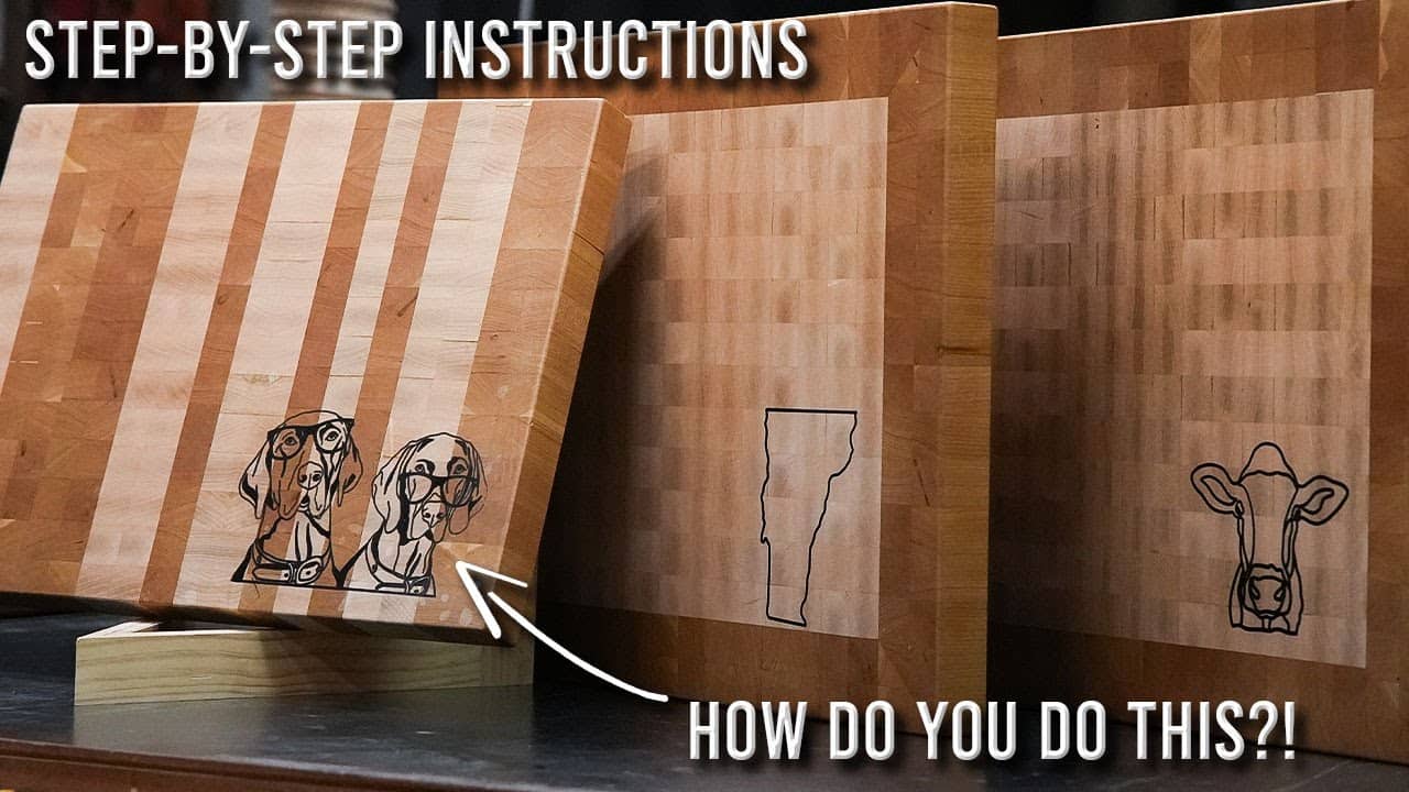 End Grain Cutting Board with Epoxy Inlay