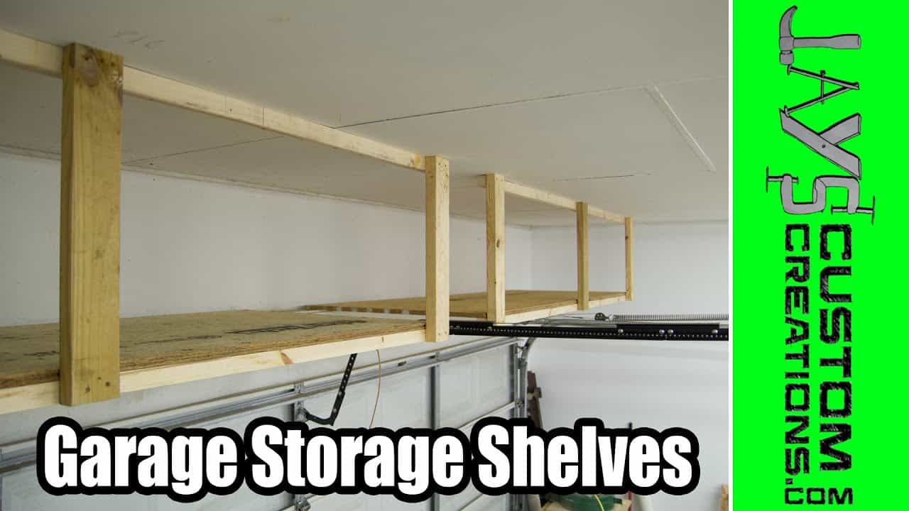 Simple Garage Storage Shelves Above the Door