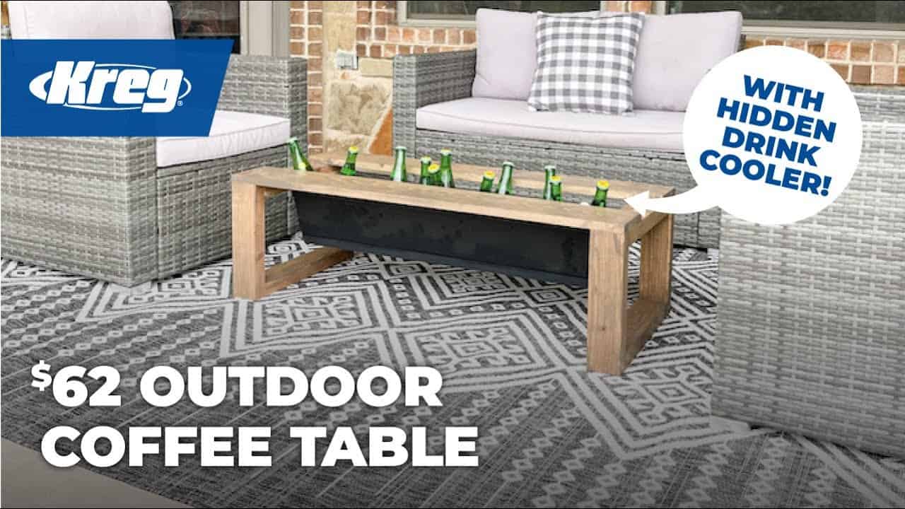 Build An Outdoor Coffee Table with a Hidden Cooler