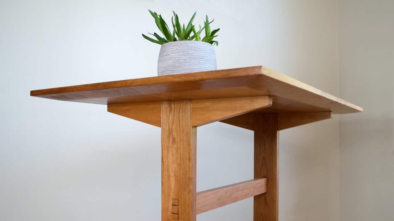 Japanese-Inspired Cherry Trestle Table