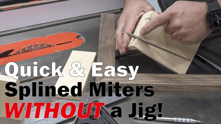 How To Cut Splined Miters Without a Jig