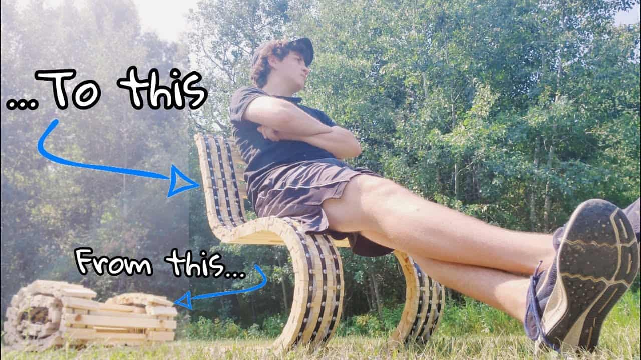 Roll-Up Wooden Chair with a Flexible Design