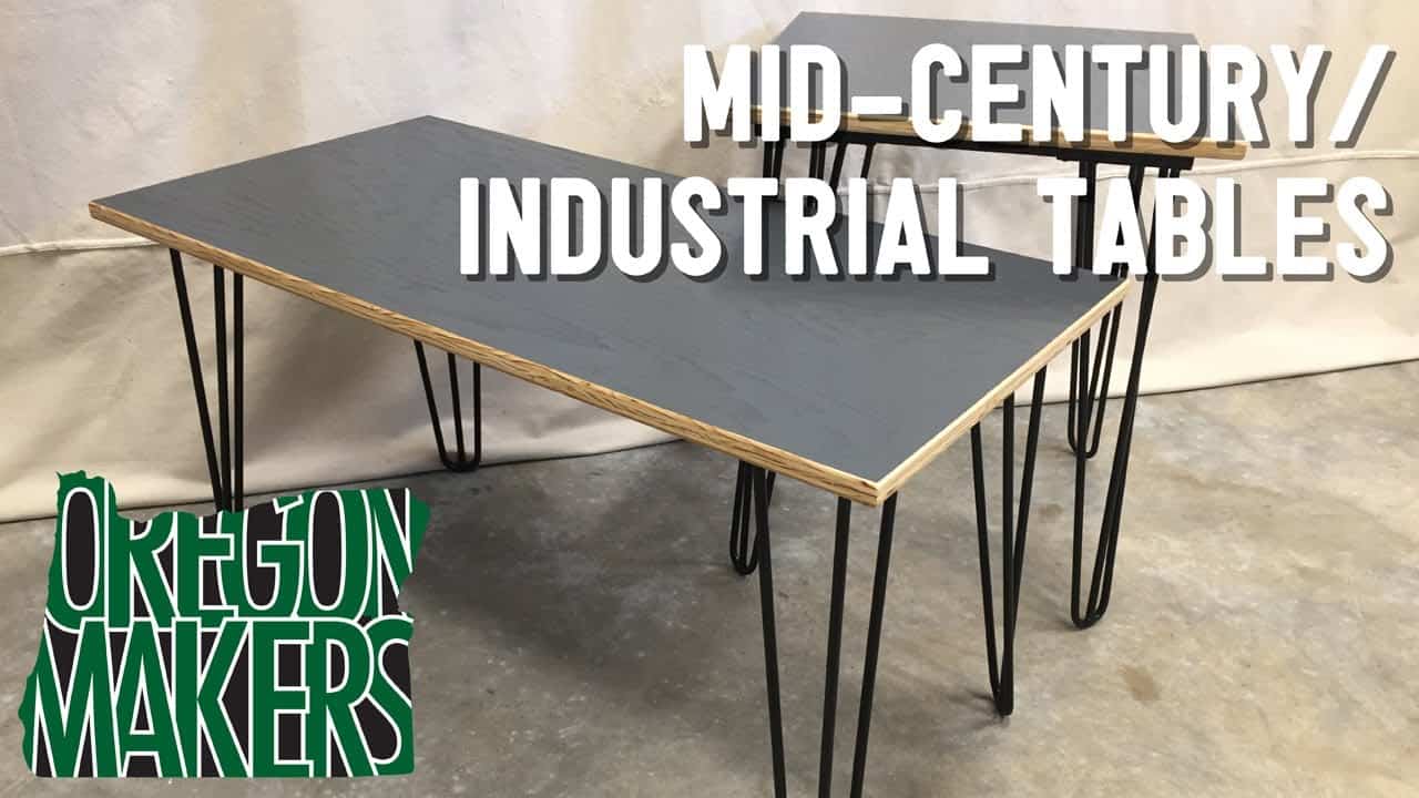 Mid-Century Modern Hairpin Tables with Industrial Style
