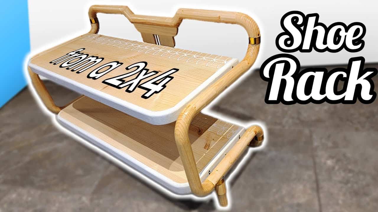 Stylish Entryway Shoe Rack Made from a Single 2×4