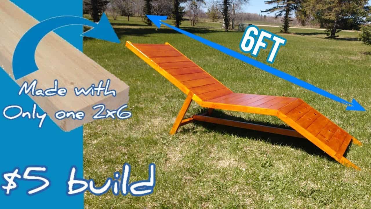 $5 Lounger Chair Made from a Single 2×6
