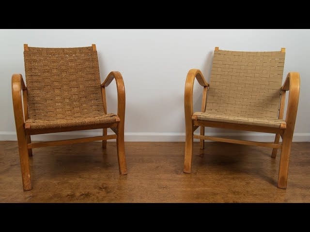 Chair Restoration with Webbed Seat Weaving