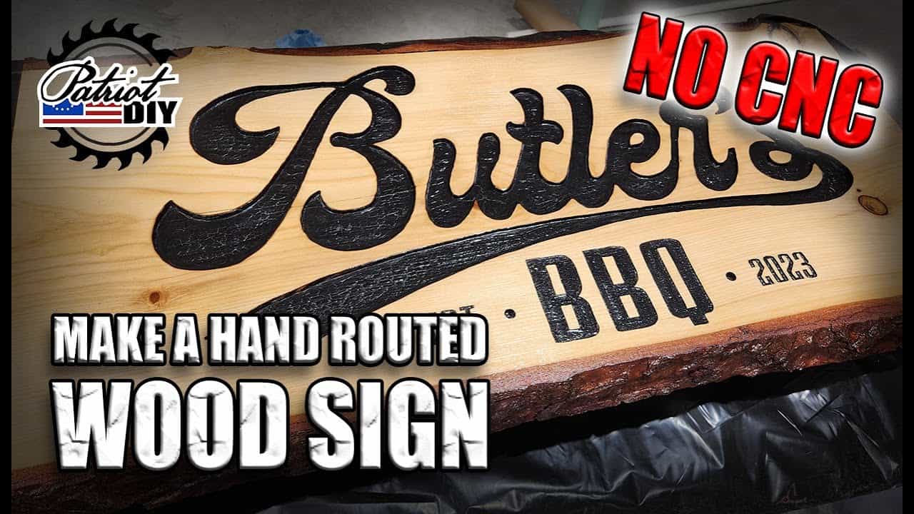 Hand Routed Wood Sign Without a CNC