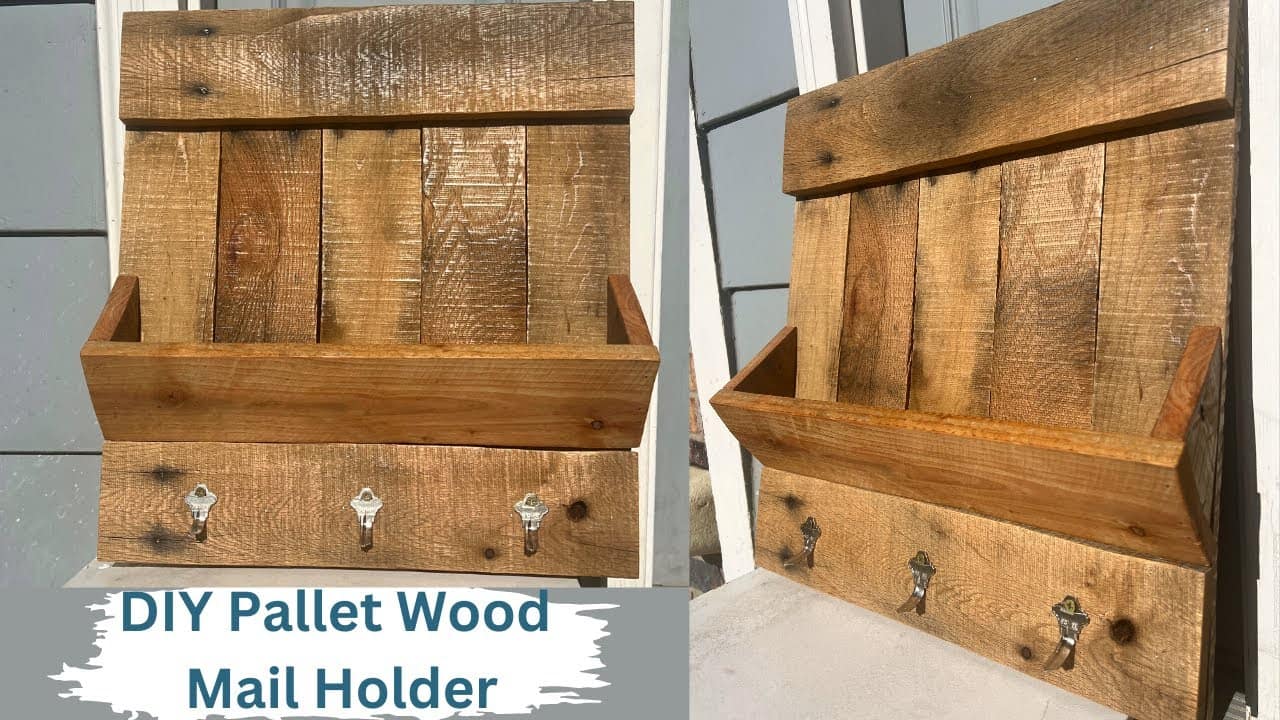 Rustic Mail Holder Made from Pallet Wood