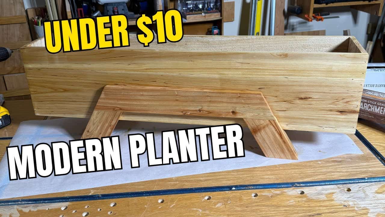 Modern Cedar Planter Box on a Budget