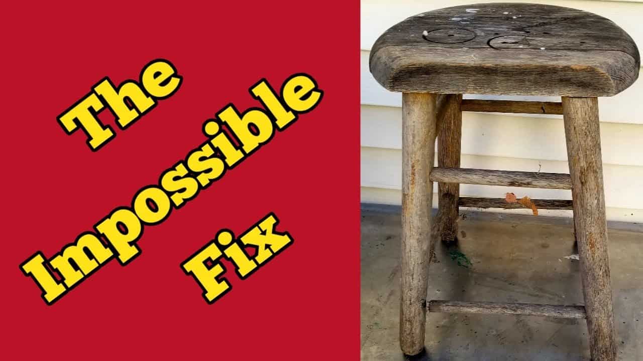 Restoring a Broken Oak Stool from the Alley