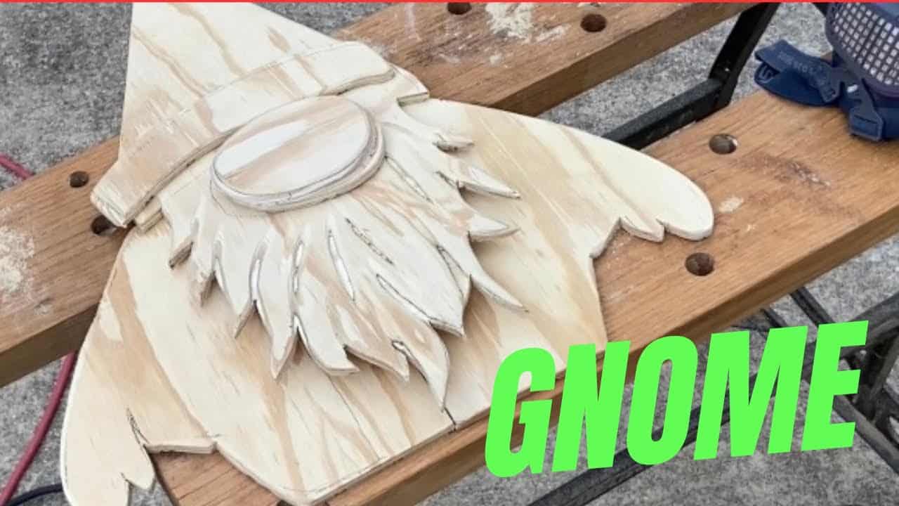 Holiday DIY Gnome Made from Scrap Wood