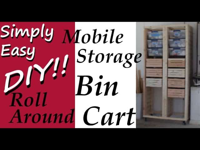 Mobile Storage Bin Cart for Workshop Organization