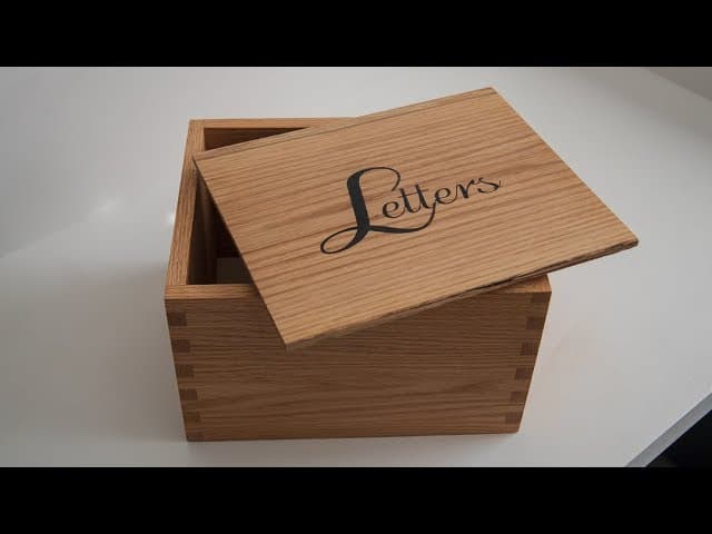 Finger-Jointed Gift Box with Epoxy Inlay