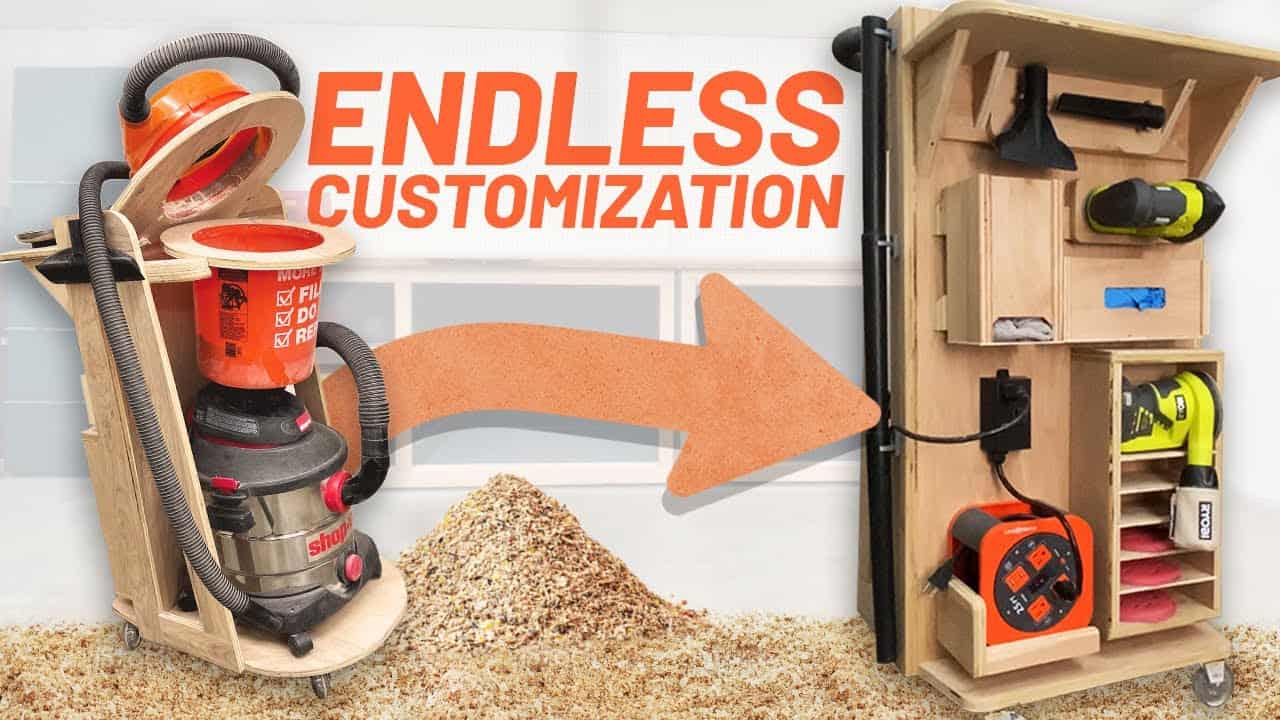 French Cleat Dust Collection Cart with Cyclone Separator