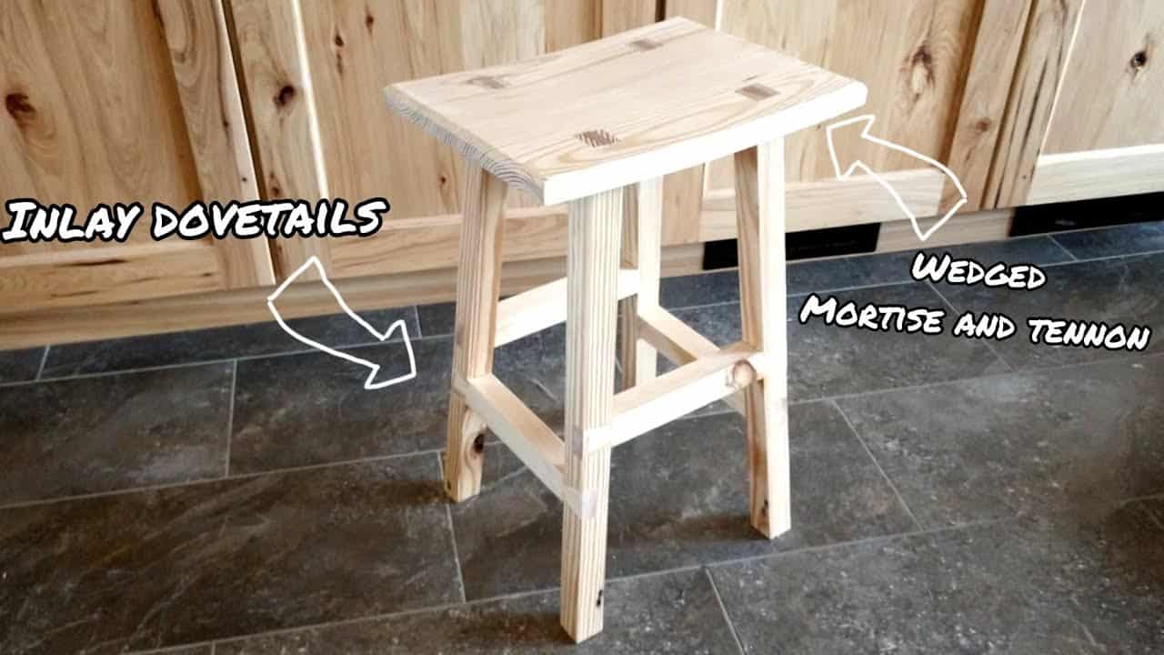Bar Stool Made from Reclaimed Pallet Wood