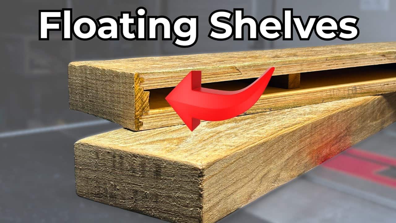 Rustic Floating Shelves from Reclaimed Wood