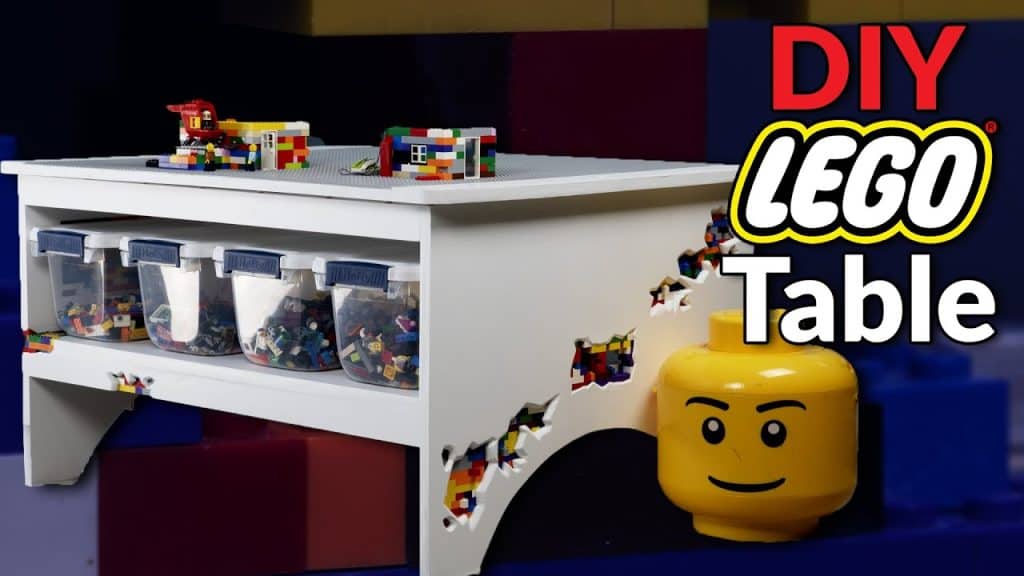 DIY LEGO Table With Hidden Inlays And Flip-Top Design