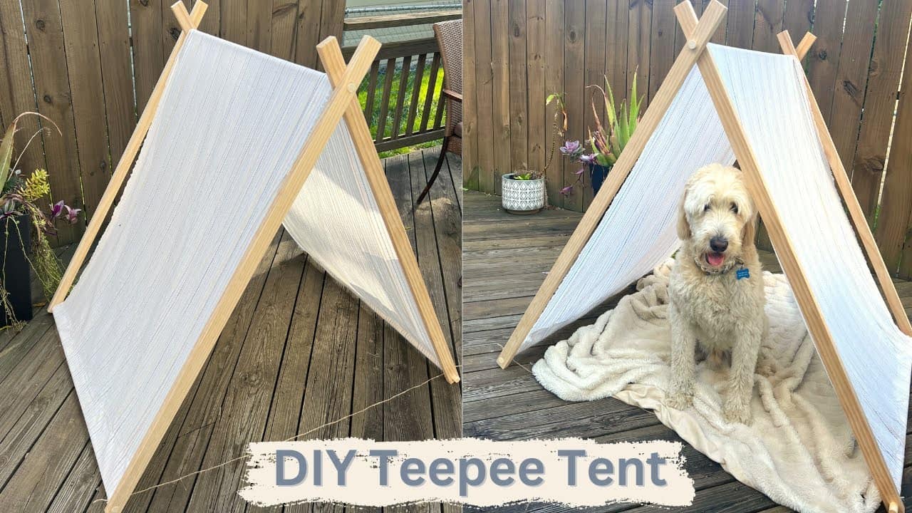 DIY Wooden Teepee Tent for Kids, Pets, or Cozy Corners