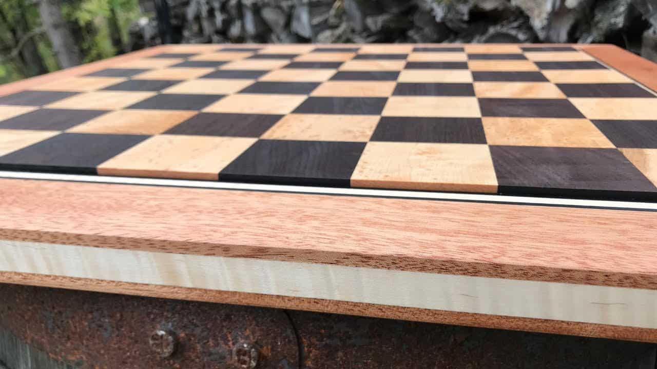 Premium Hardwood Chessboard with Inlays and Custom Framing