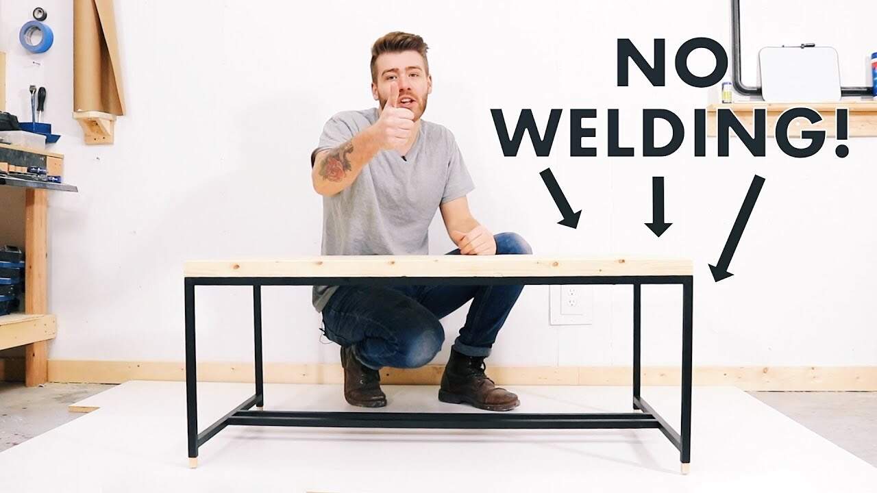 Metal Coffee Table with No Welding Required