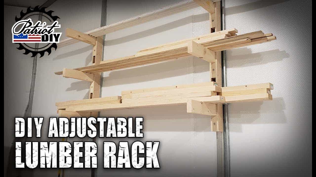 DIY Adjustable Lumber Rack for Wood Storage