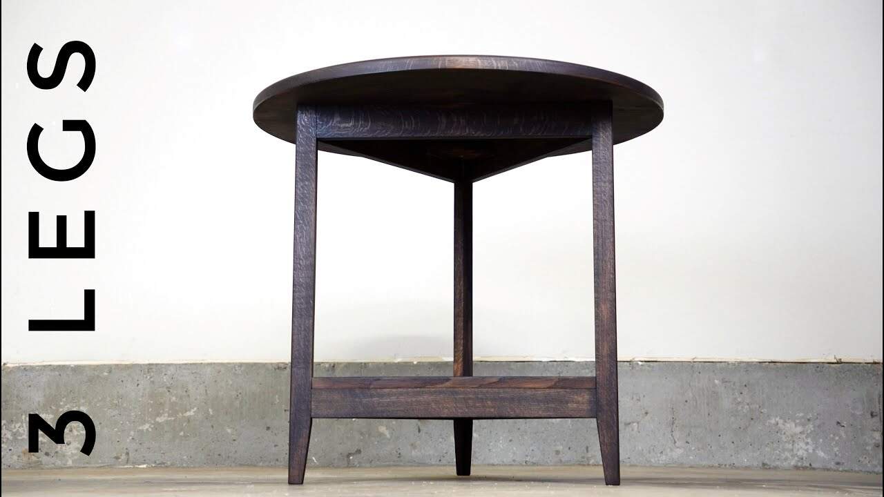 Three-Legged White Oak Cricket Table