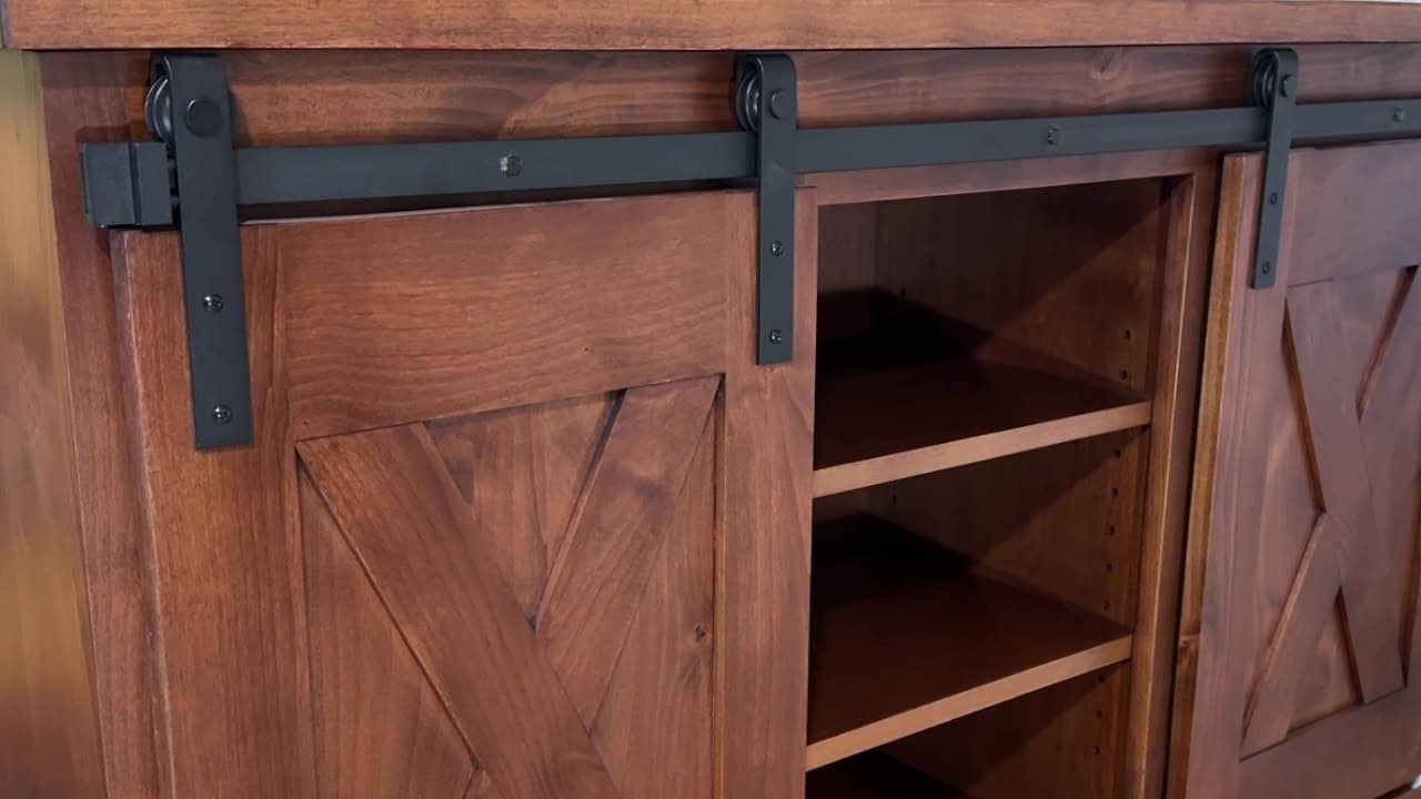 Barn Door Console Table and TV Cabinet