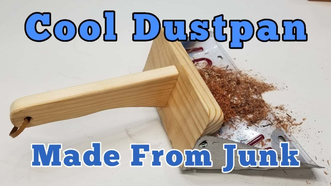 Upcycled Dustpan Made from a License Plate