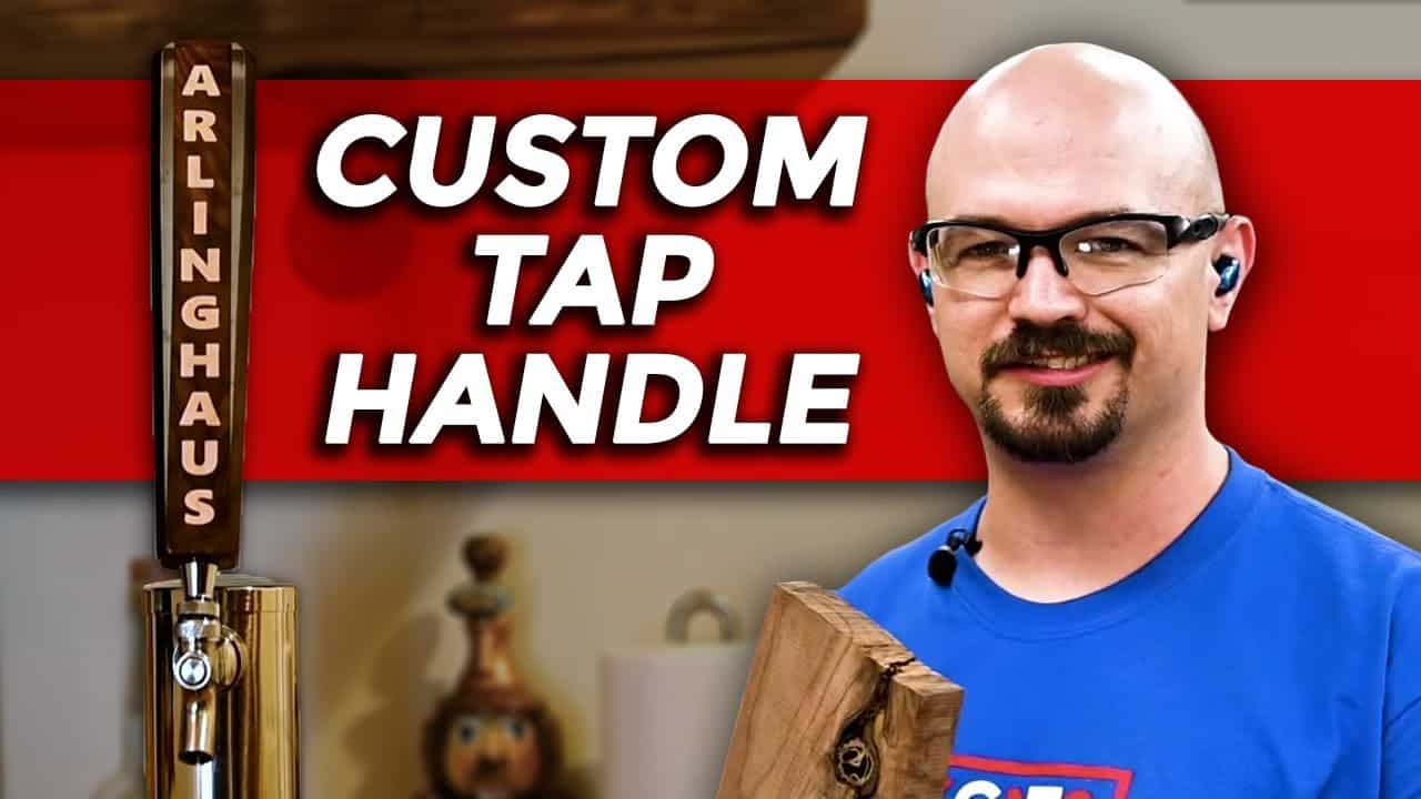 Custom Tap Handle with Epoxy and V-Carve Inlay