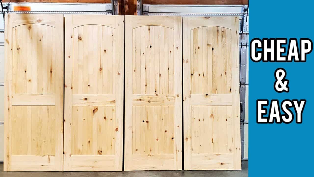 DIY Wooden Doors Made with Construction Lumber