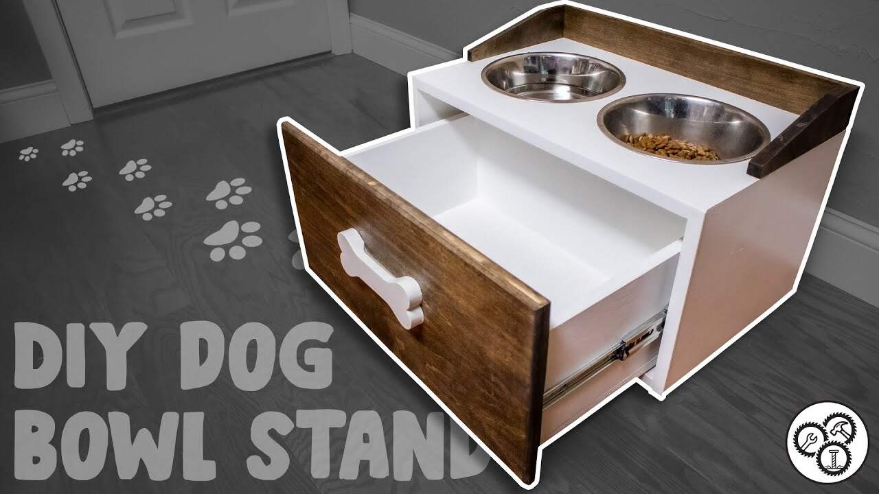 Raised Dog Feeding Station with Storage Drawer