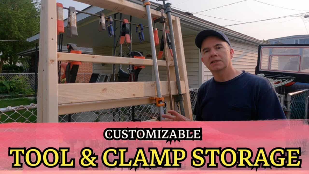 Custom Storage Shelf for Clamps, Tools, and Workshop Gear