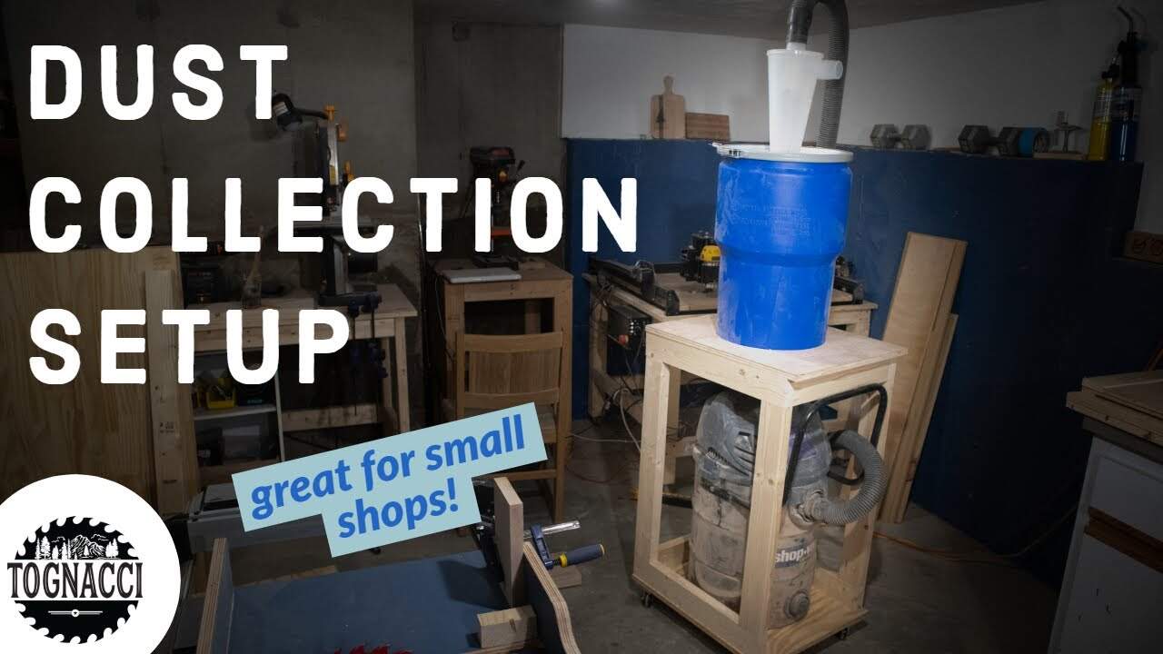 Dust Deputy Setup with Mobile Cart for Shop Vac